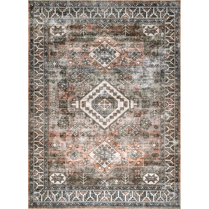 Bowie Machine Washable Tribal Pattern Area Rug for wholesale by nuLOOM