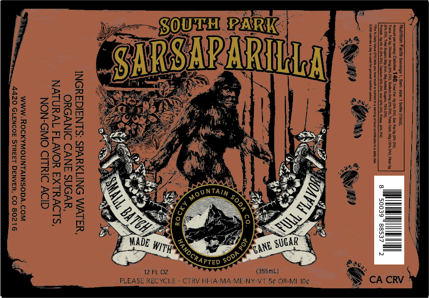 Rocky Mountain Soda - Vente Sodas/boissons gazeuses - Soda Pop Sarsaparilla South Park (BOUTEILLES UNIQUEMENT)1
