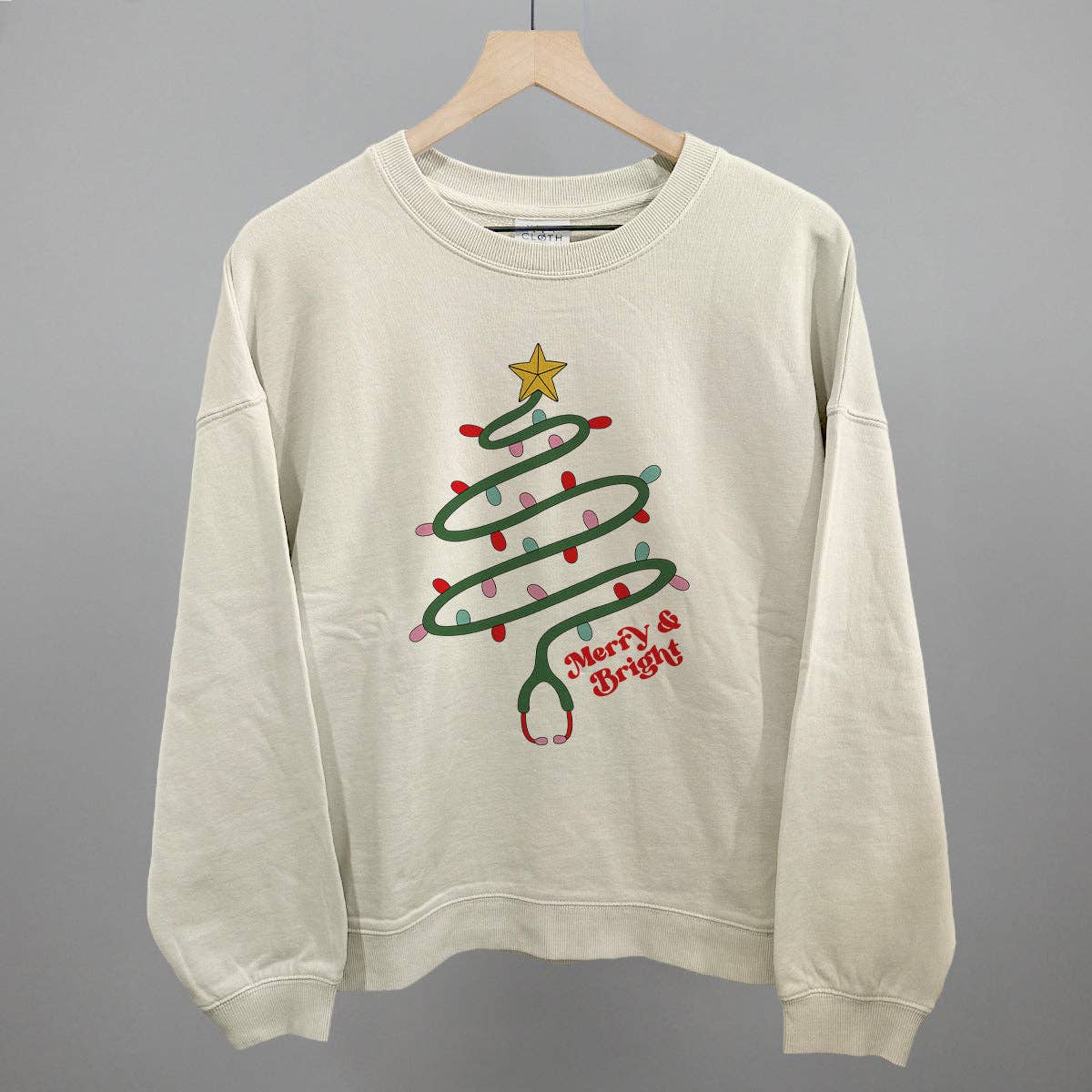 Ivy + Cloth - Wholesale Screen Printed T-Shirt - Women's - Merry & Bright Stethoscope11