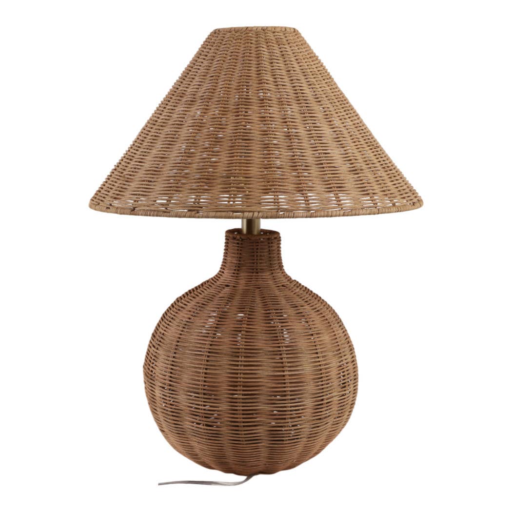 Sagebrook Home - Wholesale Accent/Desk Lamp - Brown 23x20 in. Woven Rattan Bud Casual Table Lamp6