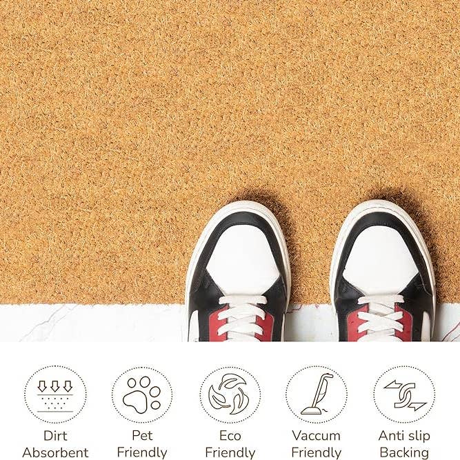 India Wholesale Co – wholesale Door mat – Extra Large Coir Mats Basic Plain - 22X47" Beige3