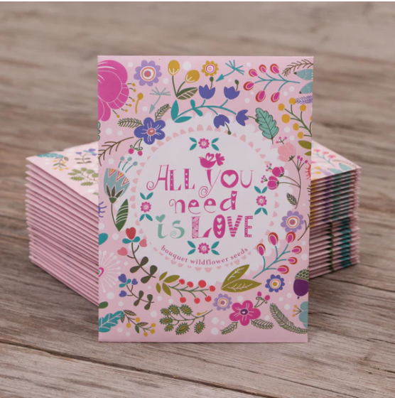 Bentley Seed Co. - Wholesale Love Card - All You Need is Love Fun Wildflowers5