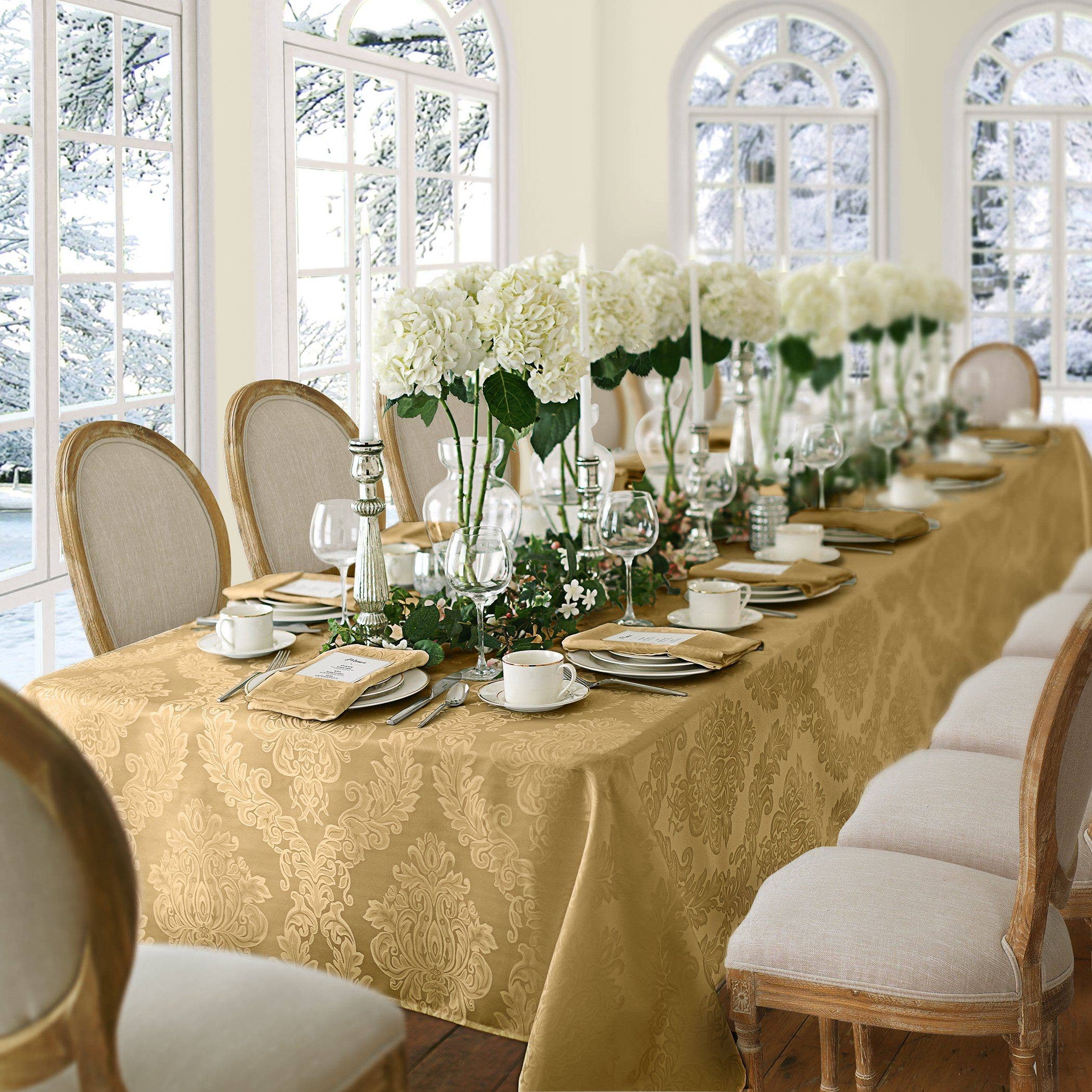 Threadmade Home - Wholesale Tablecloth - Barcelona Jacquard Damask Tablecloth10