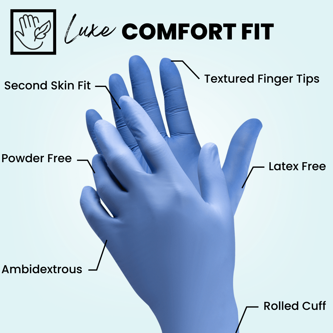 Eco Gloves – Luvas de limpeza por atacado – Luvas de Nitrilo Biodegradáveis (4,0 Mil) - AZUL VIOLETA (Caixa de 10 Caixas)4