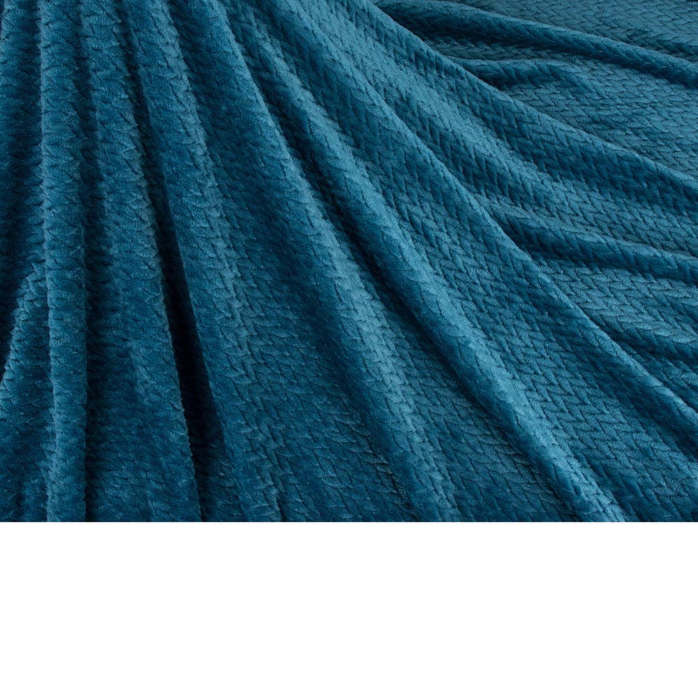 Pavilia – Manta para sofá por atacado – Cobertor de fleece texturizado com estampa de folhas80