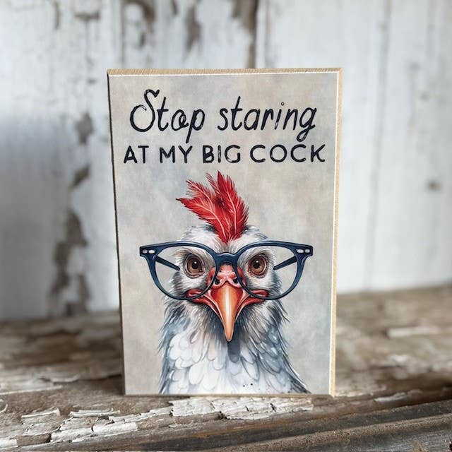 JanMichaels Art & Home - Wholesale Sign - LUX1158 Stop Staring Block0