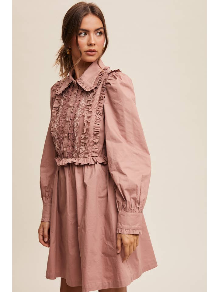 Listicle - Wholesale Dress – Women's - Floral Ruffle Mini Dress26