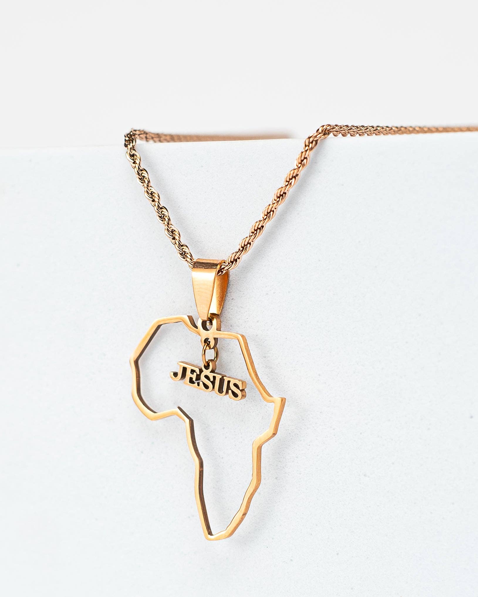 Adé & Grace - Wholesale Pendant/Charm Necklace - "Africa X Jesus" Necklace2