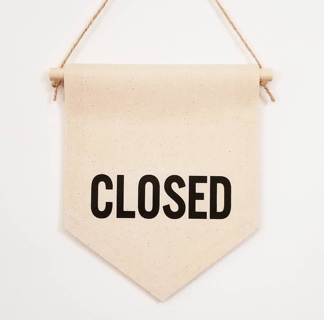 Matriarch Handmade - Wholesale Sign - Double-Sided Open/Closed Sign - Open Sign - We're Closed1