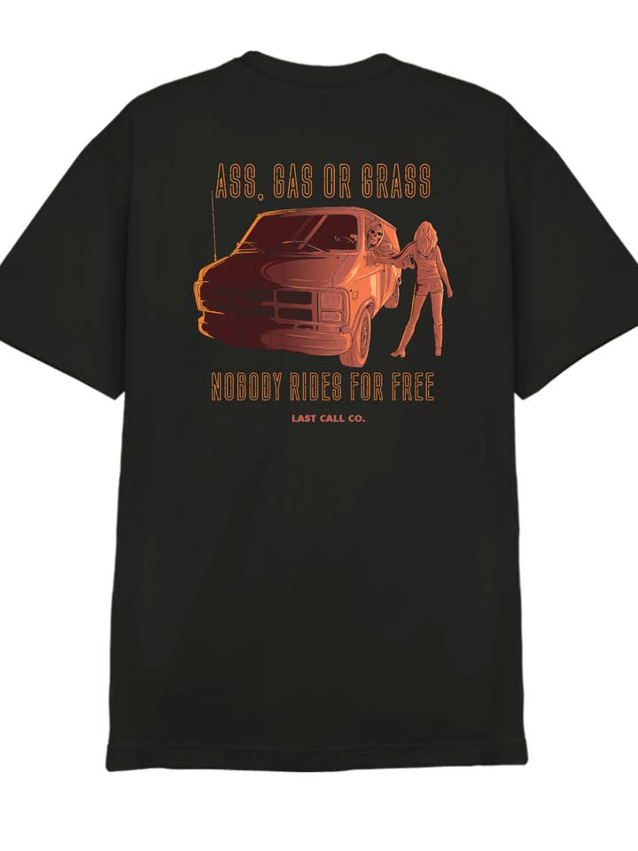 Last Call Co. No Free Rides Short Sleeve T-shirt for wholesale by Last Call Co.