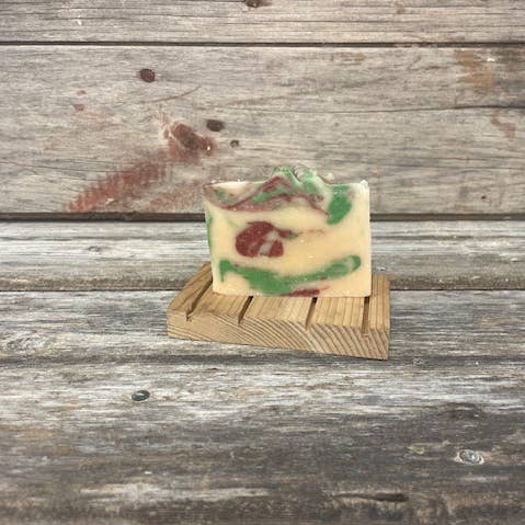 Mistletoe goat milk bar soap for wholesale by White Goat Skincare LLC