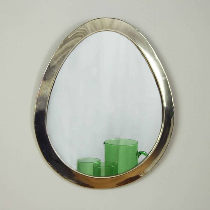 Artisan Stories – wholesale Wall mirror – Silver Brass Marrakech Egg Mirror