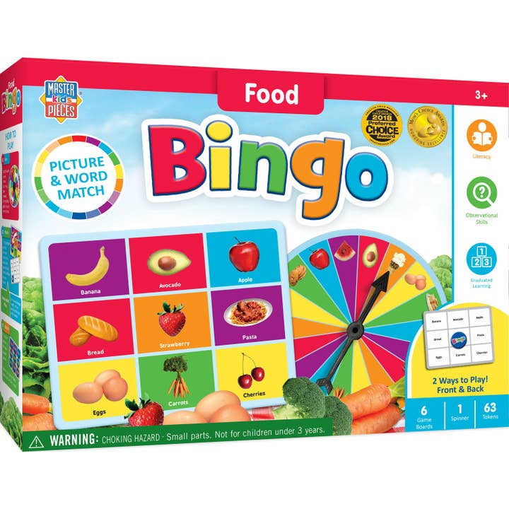 Food Bingo Game for wholesale by Masterpieces Puzzles