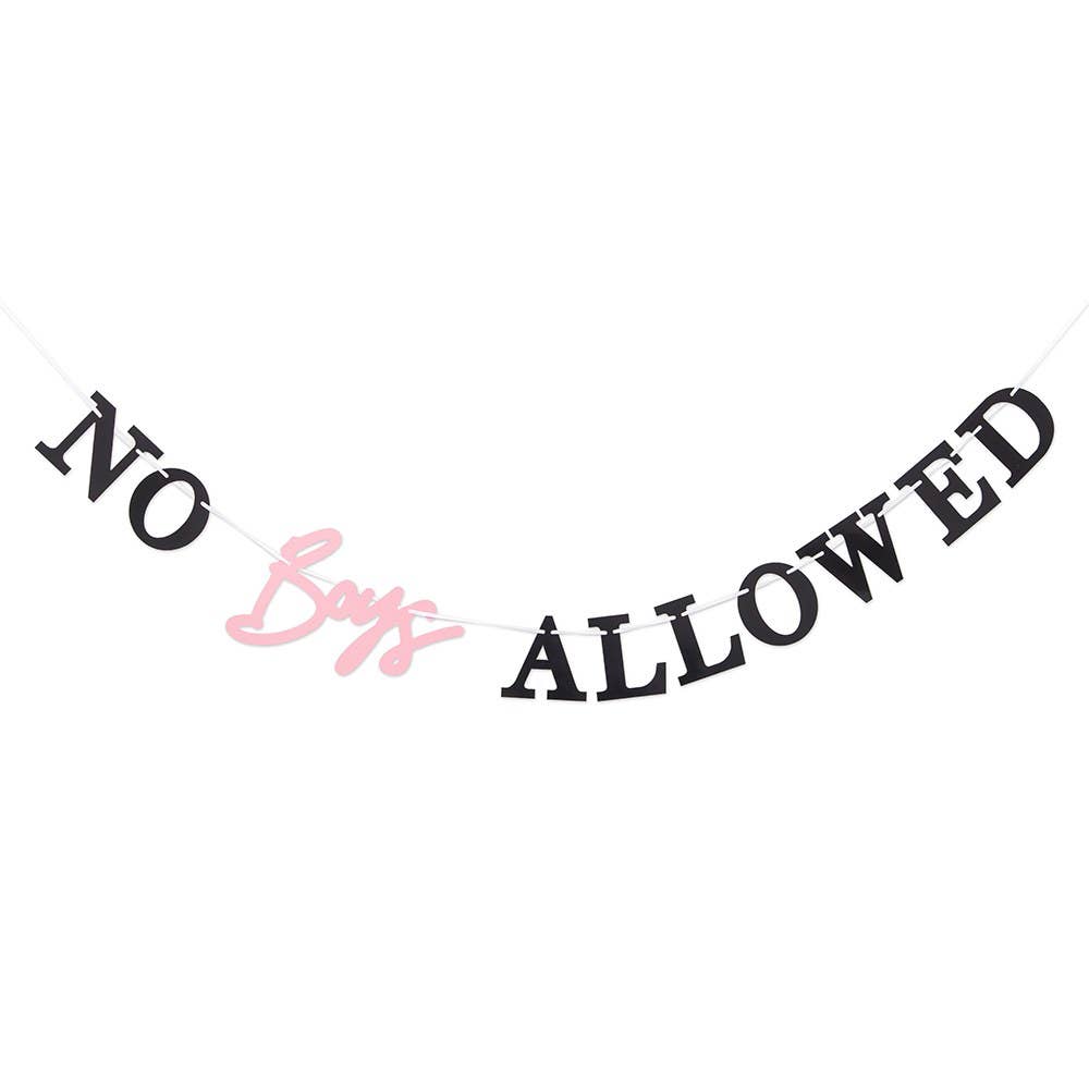Weddingstar Inc. - Wholesale Party Sign/Banner - Paper Bachelorette Party Banner - No Boys Allowed0