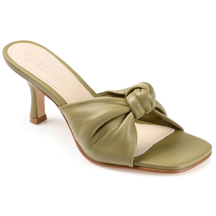 Finlee Stiletto Heel Mules In Leather for wholesale by Journee