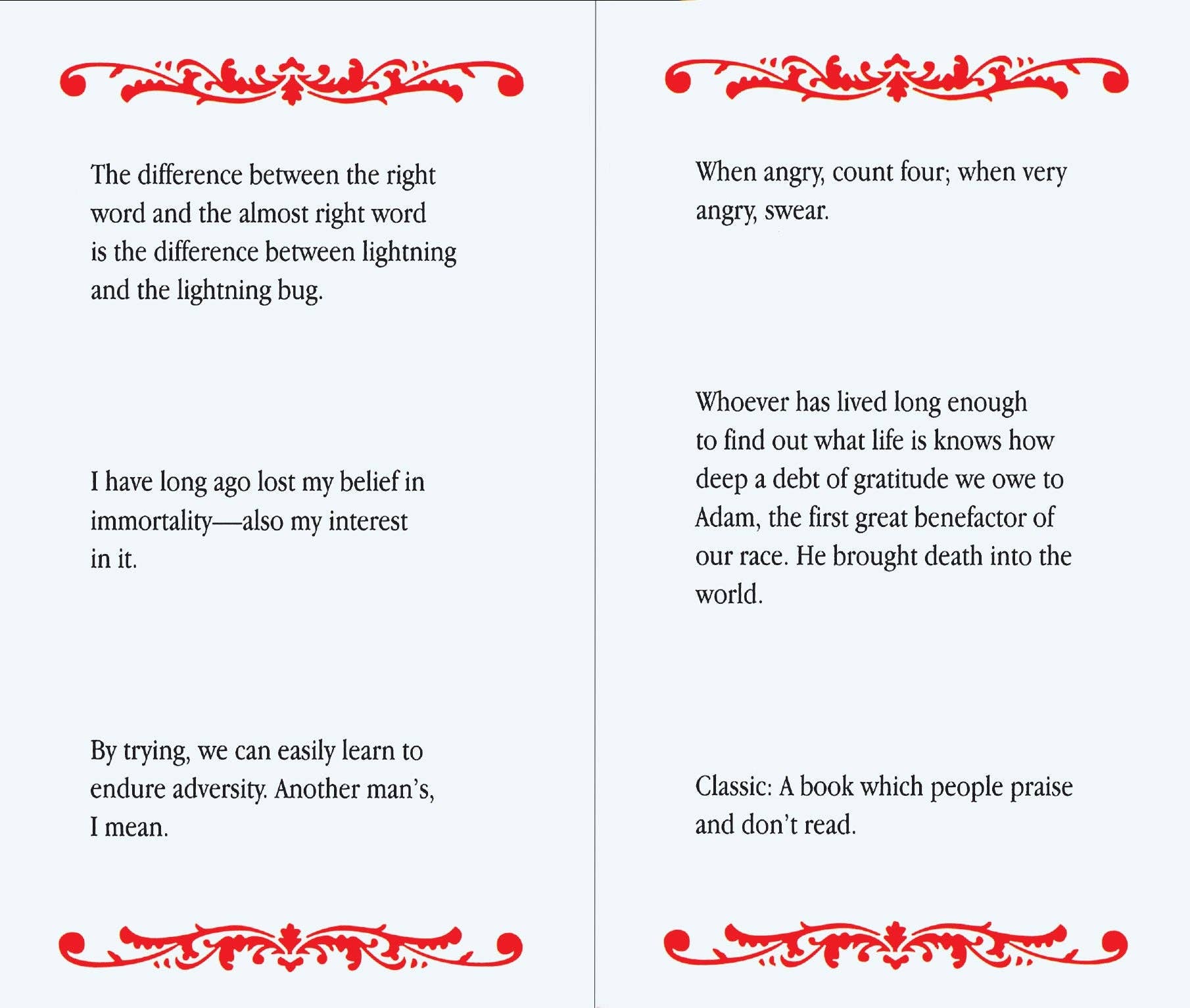 Peter Pauper Press - Wholesale Humor Book - Mark Twain: Wit And Wisecracks3