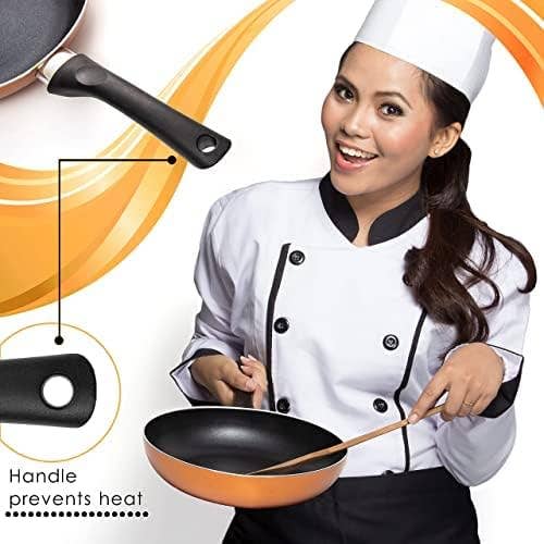 Moss & Stone - Wholesale Cookware Set - 4 Piece Pots & Pans Set Nonstick Cookware Set, Aluminum Pots and Pans, Copper Pots and Pans Set with Glass Lid, Dishwasher Safe, Cooking Set5
