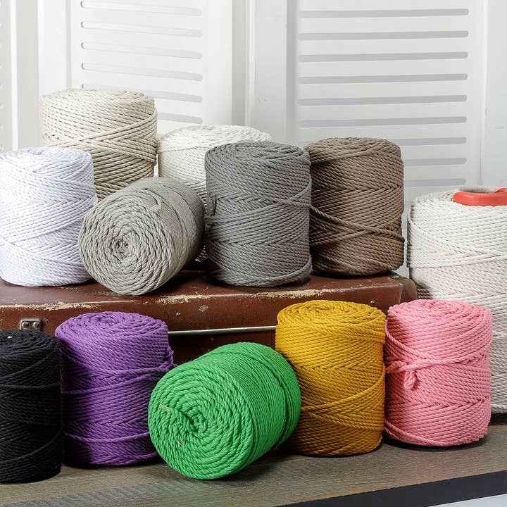 woolexperts – wholesale Garn – 4 mm Makramégarn, Rep, Snöre, Garn & Tillbehör #4