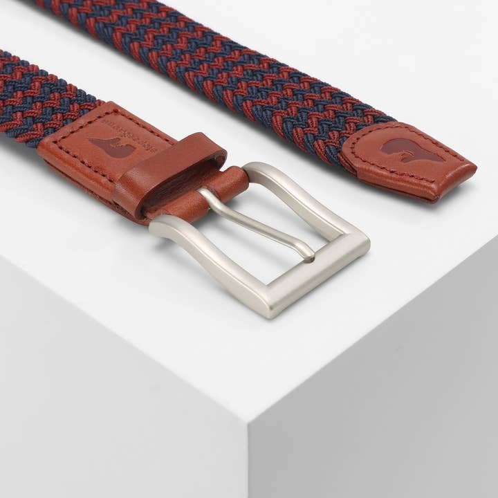 Slopes&Town - Vendita all'ingrosso Cintura - Unisex - Cintura Gift Box Graeme e calzini Burgundy Dots1