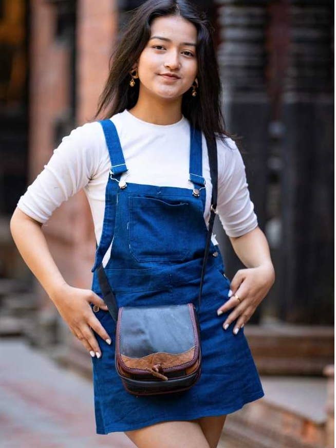 Recycled Rubber Crossbody Bag for wholesale by Ganesh Himal Trading