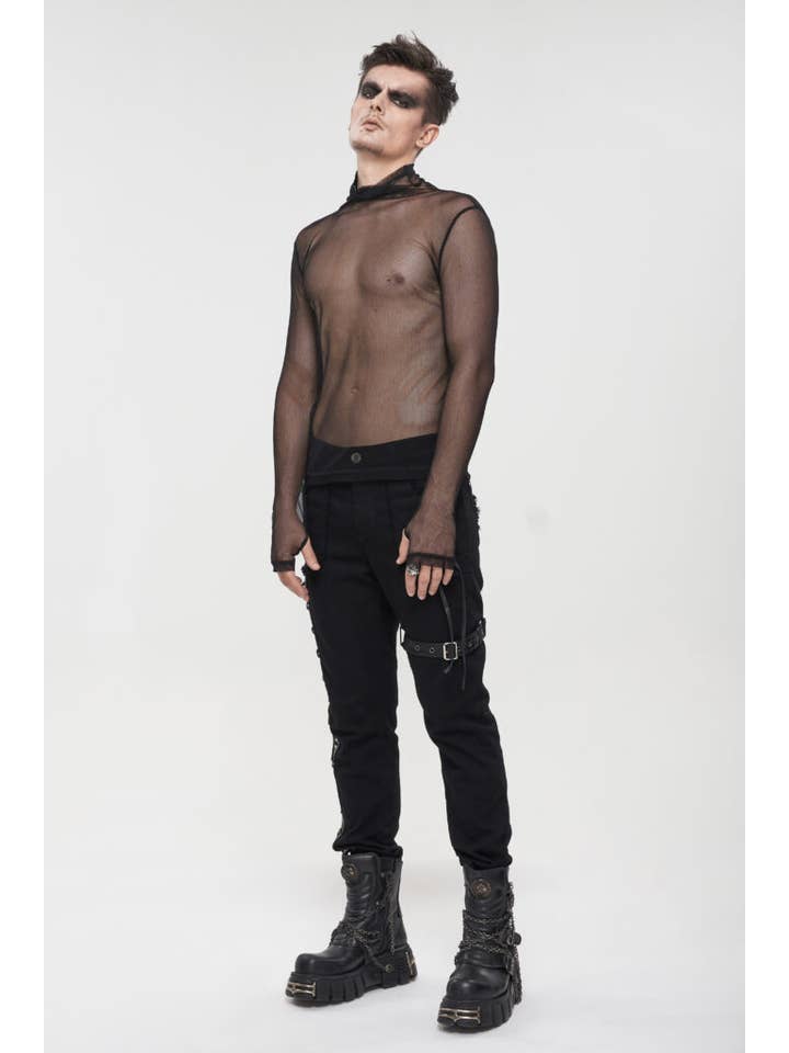 Black TT188 - Long Sleeve See Through Top for wholesale on Faire