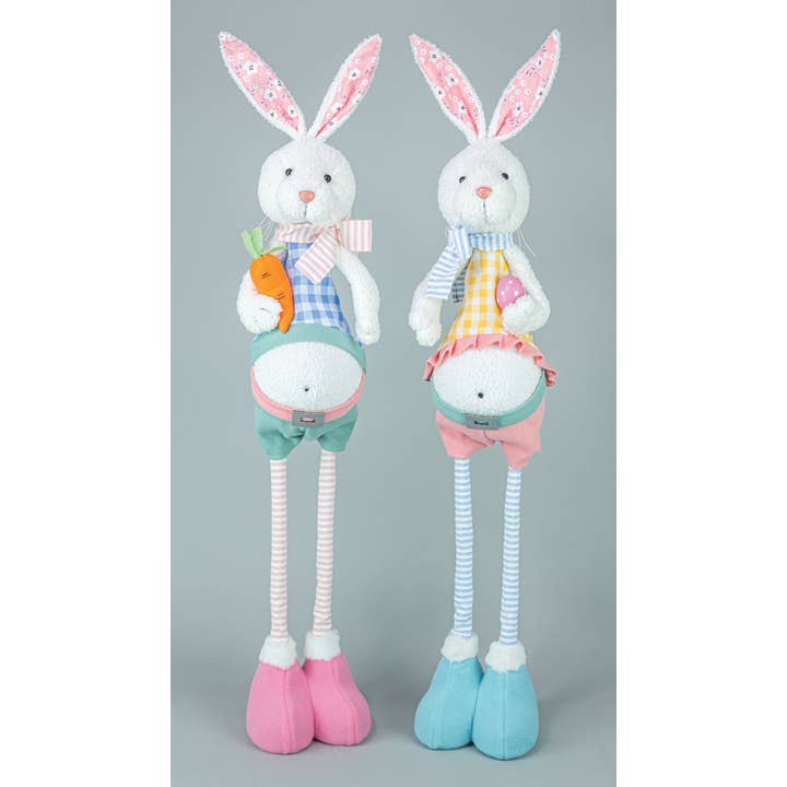 Checkered Easter Cottontail Stander 2 Assorted for wholesale by Hanna's Handiworks