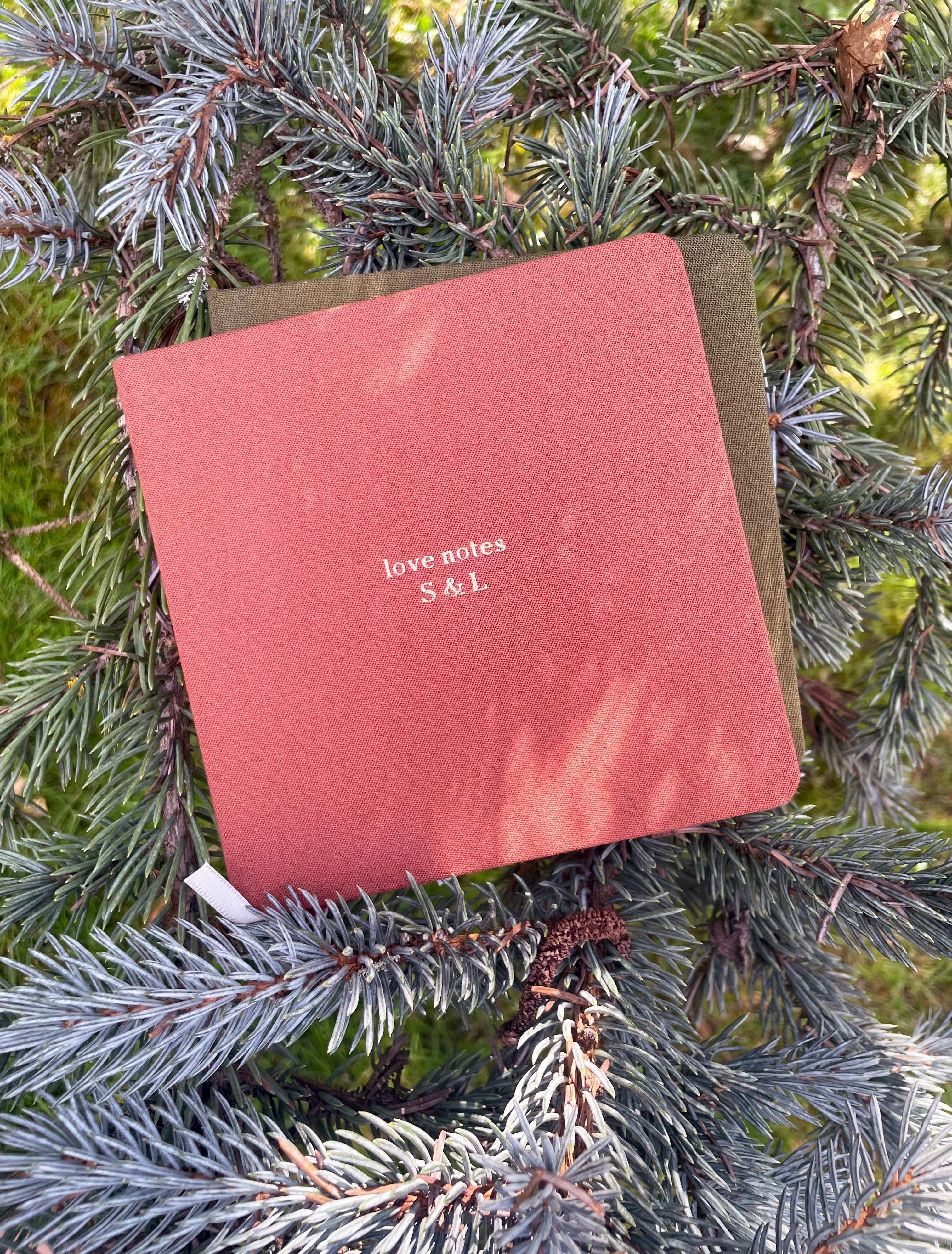 Studio Portmanteau - Wholesale Notebook - Custom Text Foil Embossed Square Linen Notebook, Earth Tones10