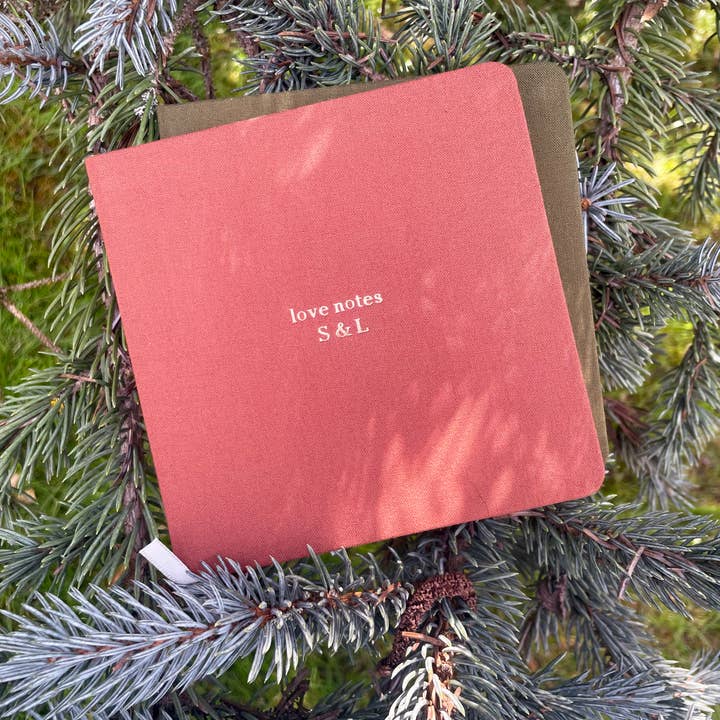 Studio Portmanteau - Wholesale Notebook - Custom Text Foil Embossed Square Linen Notebook, Earth Tones10