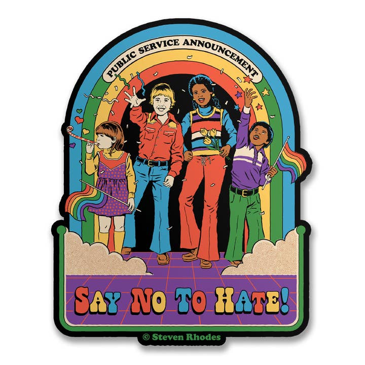 Steven Rhodes - Say No To Hate Sticker for wholesale by Hybris Production AB