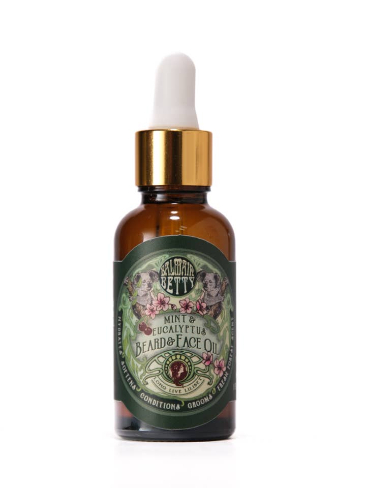 Mint Eucalyptus Beard & Face Oil | Balmain Betty for wholesale by Blenheim Park Maine