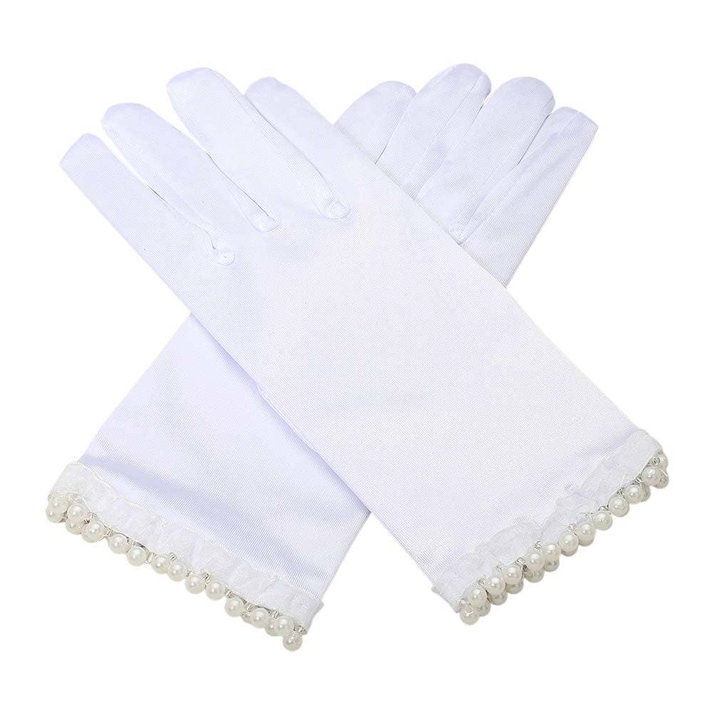 Sensibling Corp. - Wholesale Gloves - Women's - Dressy Satin Feel Pearl Trim Gloves5