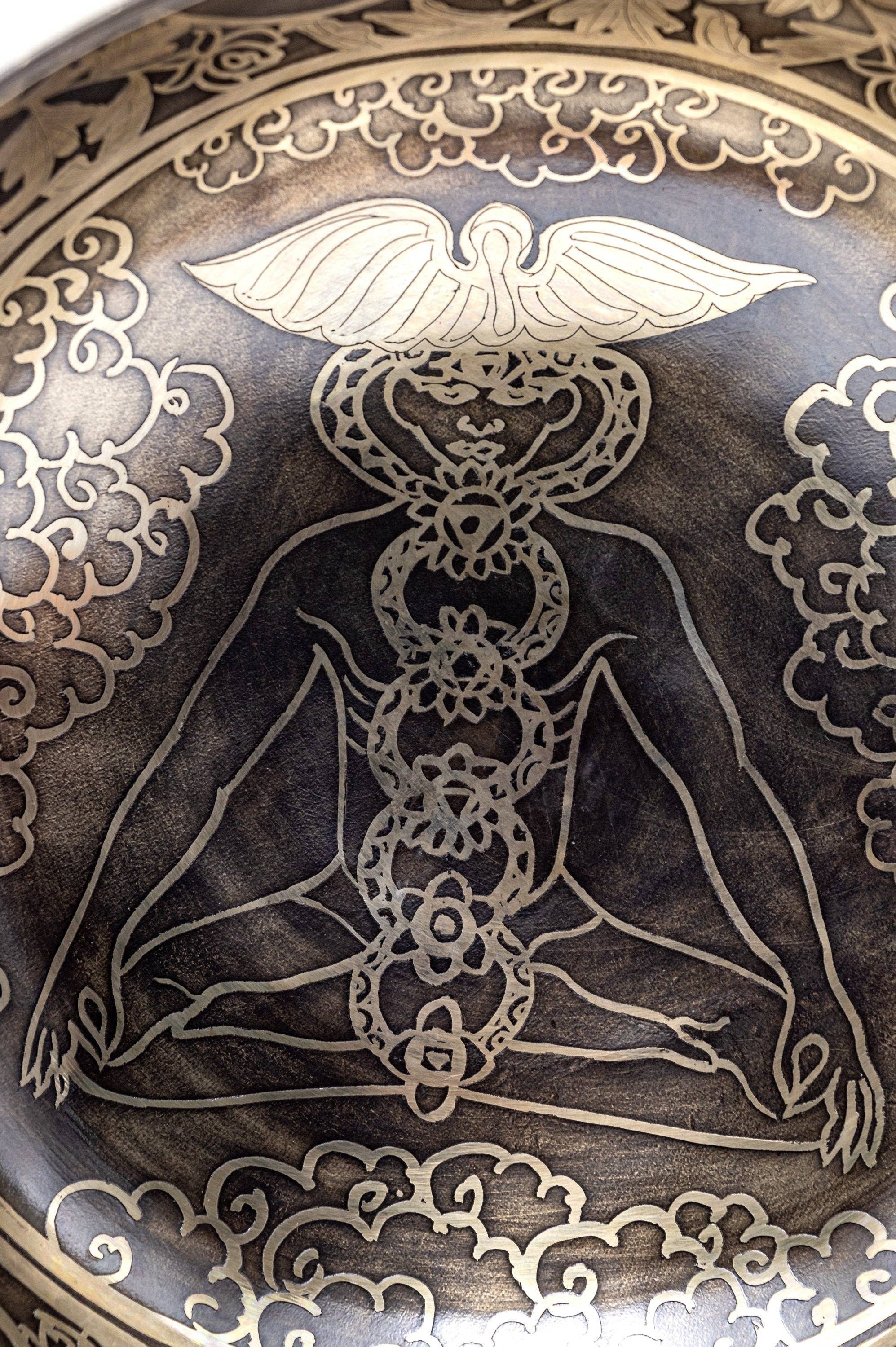 Fwosi – wholesale Meditation supplies – Handmade Antique Singing Bowl | Mandala Chakra Yoga Bowk6