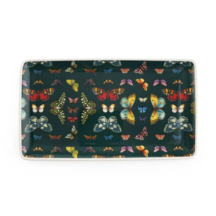 Portmeirion, Spode, Pimpernel, Nacthmann, Wrendale Designs - Wholesale Serving Tray - Botanic Garden Harmony Rectangular Tray 13" Green0