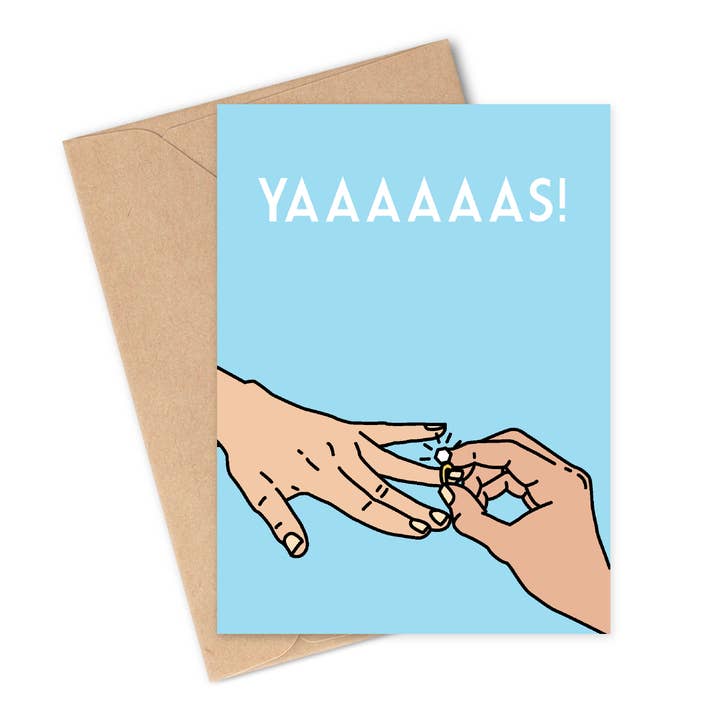 Two Brides Presents - Wholesale Wedding Card - YAAAAAAS Greeting Card