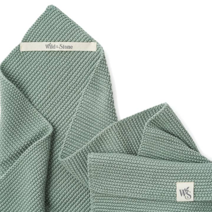 Wild and Stone - Wholesale Hand Towel - Hand Towels - 100% Organic Cotton - Moss Green