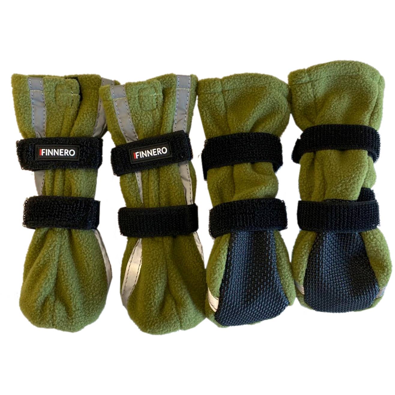 FINNERO - Wholesale Pet Boots - Dog - FINNERO HALLA REFLECTIVE Booties For Dogs 4pcs/pac, 3 Colors12