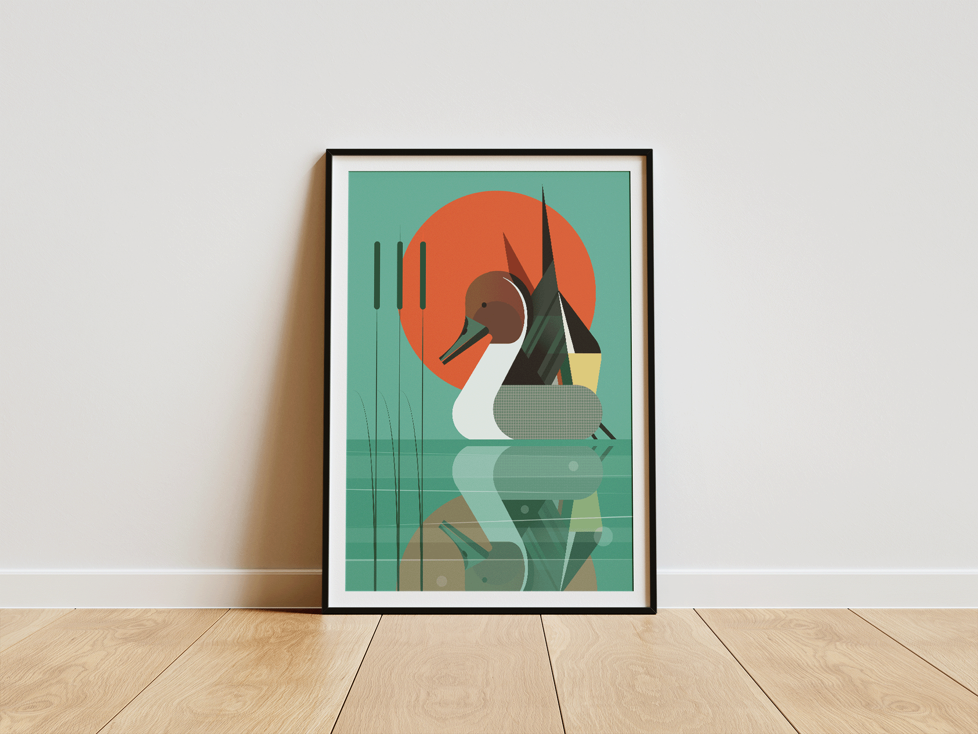 Mr Watson Design – wholesale Art print – Northern Pintail Duck - Retro print0
