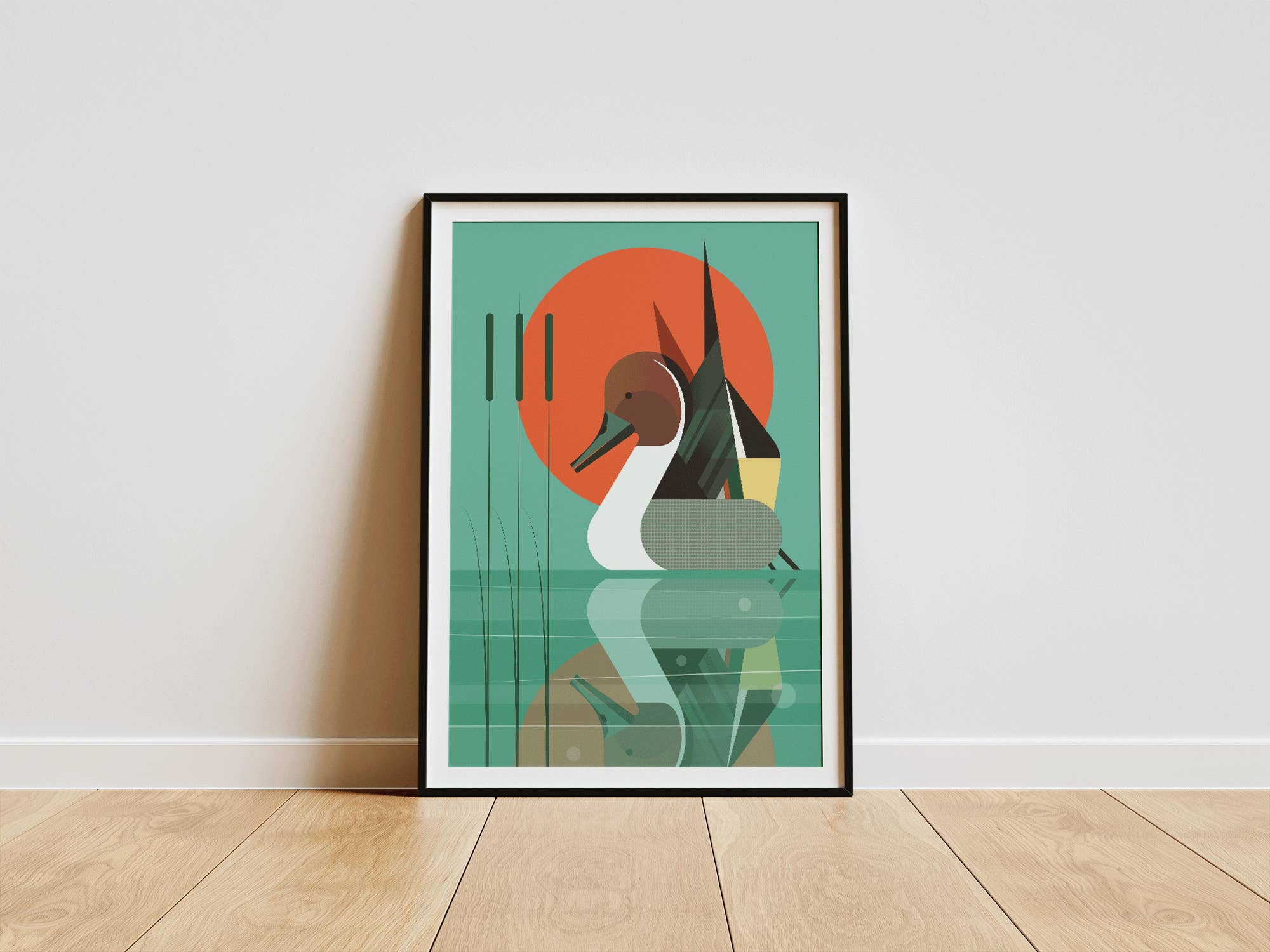 Mr Watson Design – wholesale Art print – Northern Pintail Duck - Retro print
