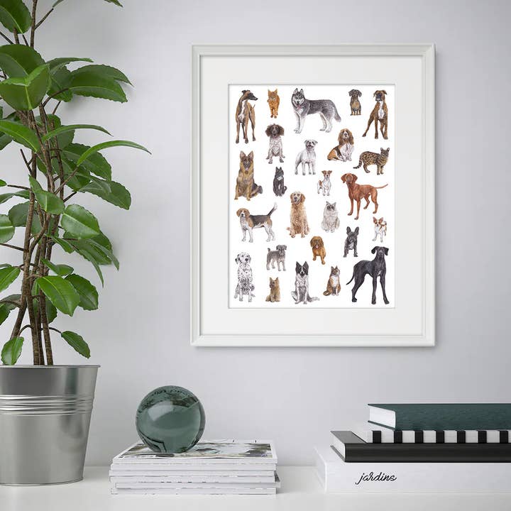 Lucy Locks Art - Wholesale Art Print - Cat and Dog A3 Print4