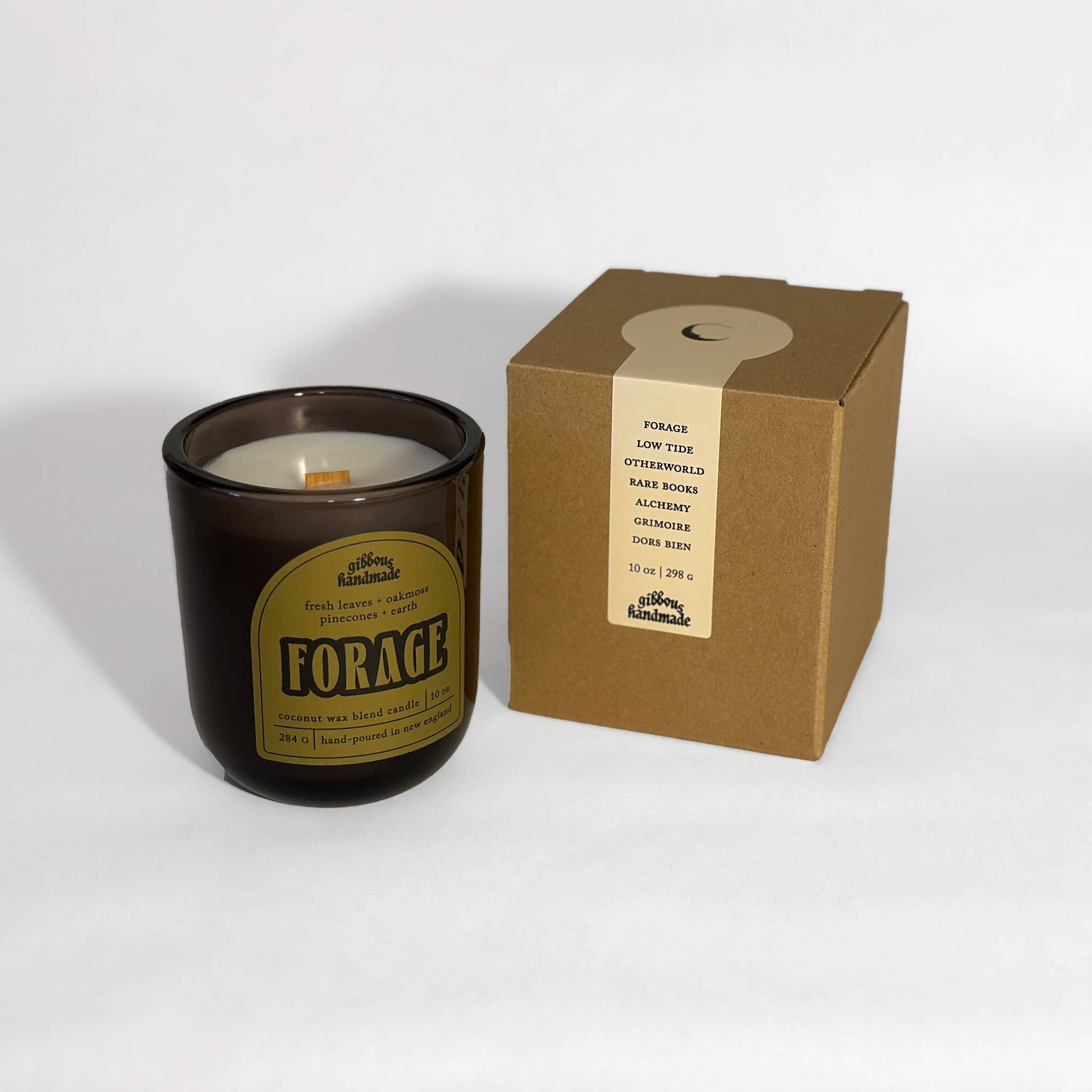 Gibbous Handmade - Wholesale Jar/Filled Candle - FORAGE Candle | Fresh Leaves, Oakmoss, Pine + Earth2