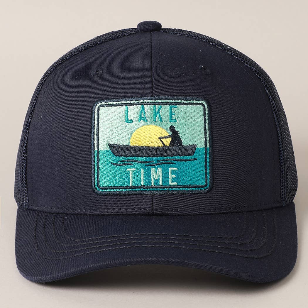 Fashion City - Wholesale Trucker pet - Heren - LAKETIME baseballpet met geborduurde patch voor heren met mesh-achterkant6