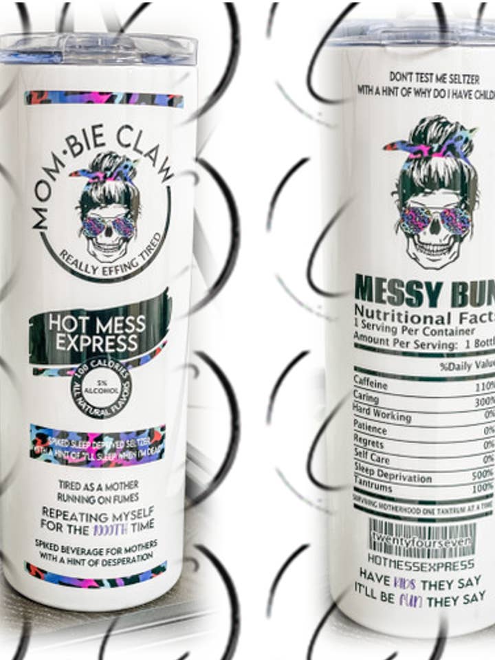 Mombie Claw 20oz Skinny Tumbler for wholesale by CMD Wholesale