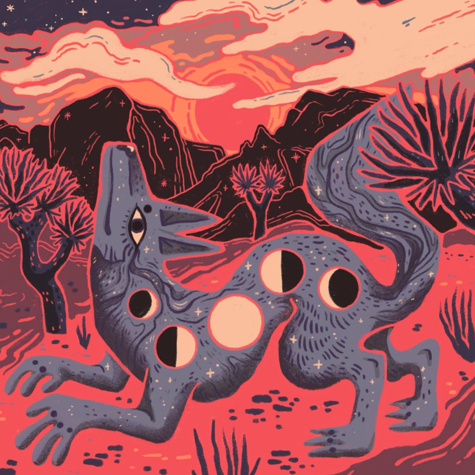 Pine Bones - Wholesale Art Print - Coyote Rising - 8x8 Nature Wilderness Art Print 2