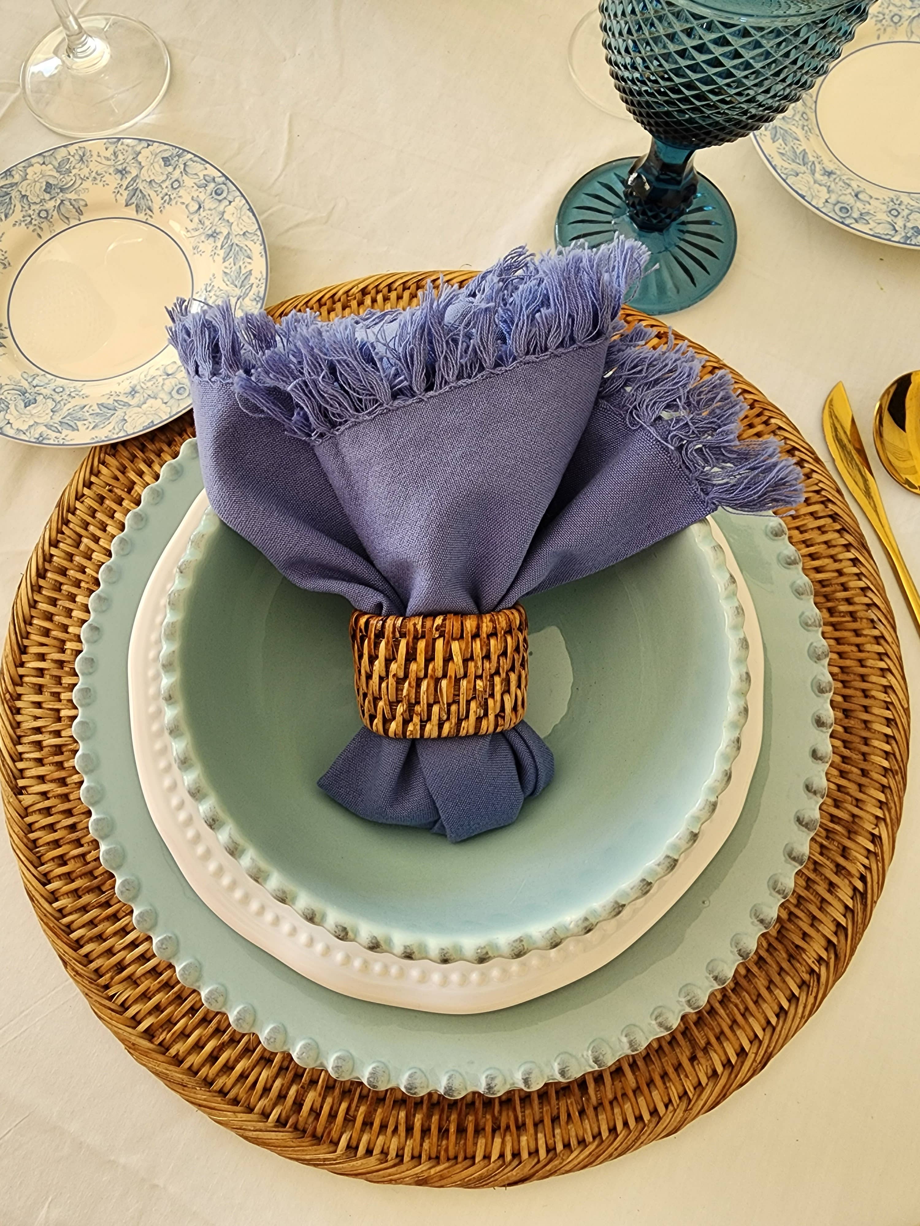 Artifacts Trading Company – wholesale Charger plate – Rattan Solid Weave Charger Plate4