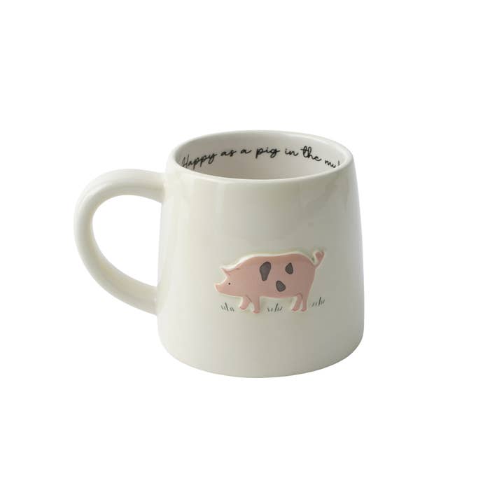 CGB Giftware - Wholesale Coffee mug - Bramble Farm Pig Stoneware Mug In Gift Box1