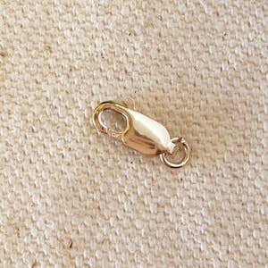 Dainty Rectangle Lobster Clasp, Gold Filled Lobster Claw Clasp