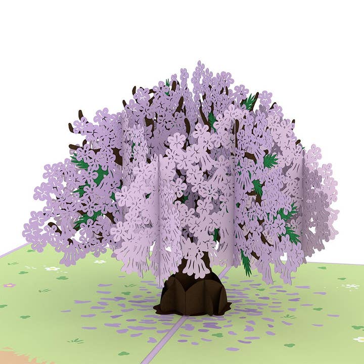 Jacaranda Tree Card, 5x7" Pop-Up Cards for wholesale by Lovepop Cards