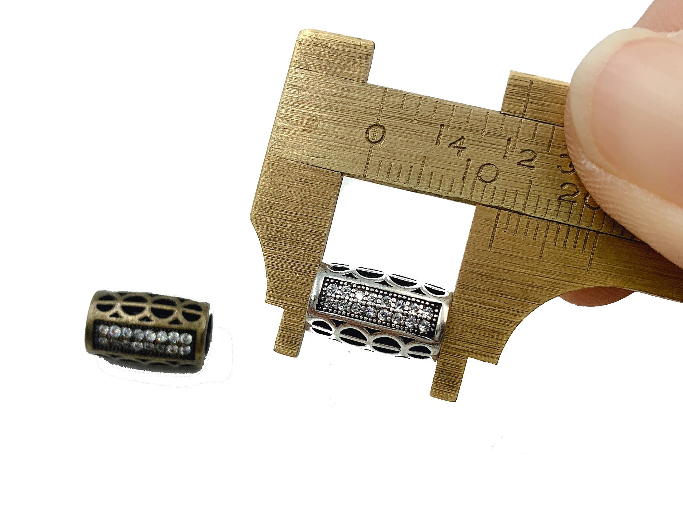 findings4uGem – wholesale Individual charm/pendant – Antique Cylinder Beads DIY Jewelry Charm for Bracelet, BD0351