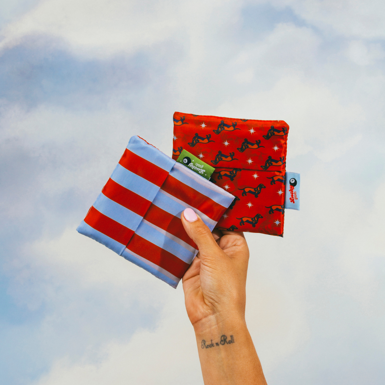 Lucky Goods Paper - Wholesale Tote Bag - Women's - Weenie Starburst Pattern Foldable Nylon Tote6