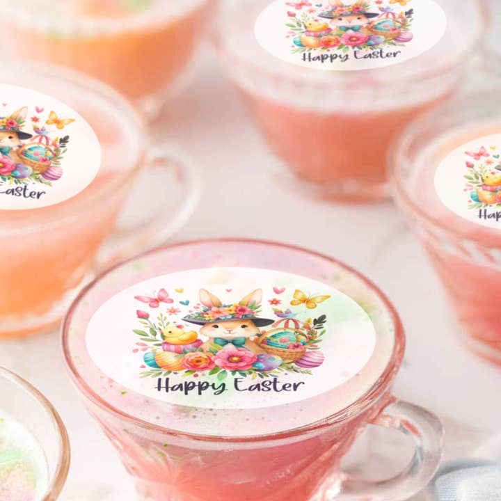 Happy Easter Edible Drink Toppers Decor, Easter Coquette for wholesale by Homespun Parties